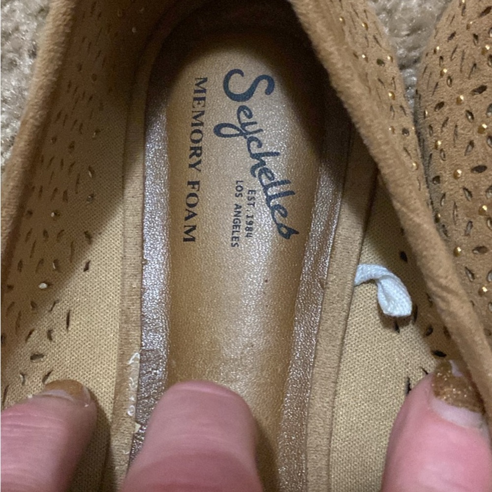 Seychelles Women's Brown Perforated Flats - Picture 3 of 6